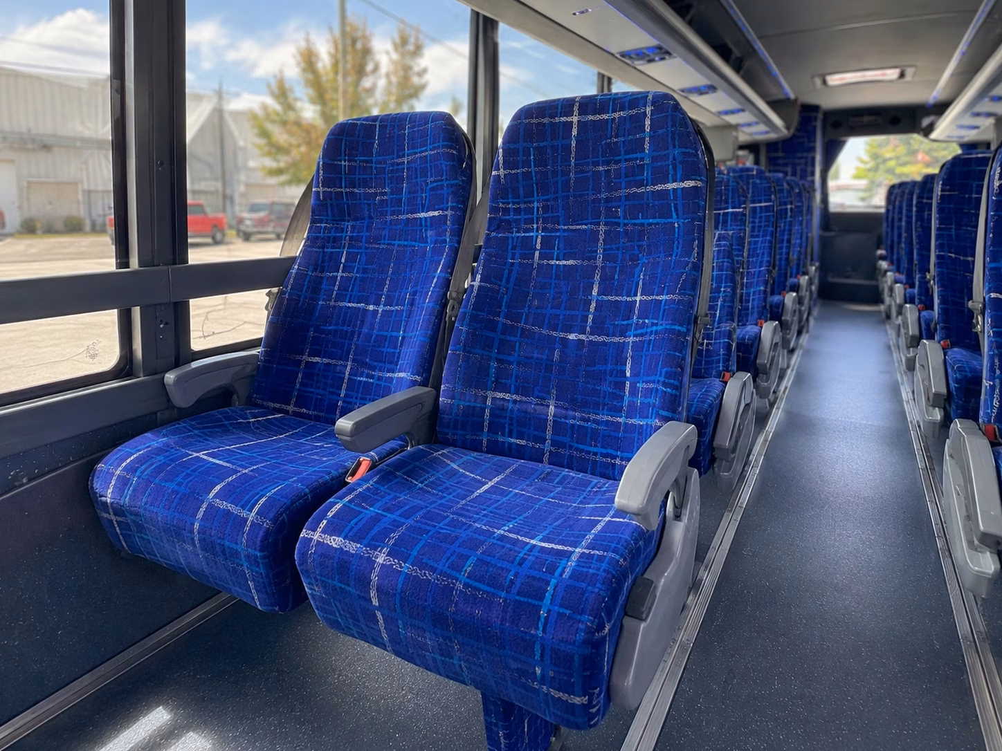 56 passenger charter bus interior