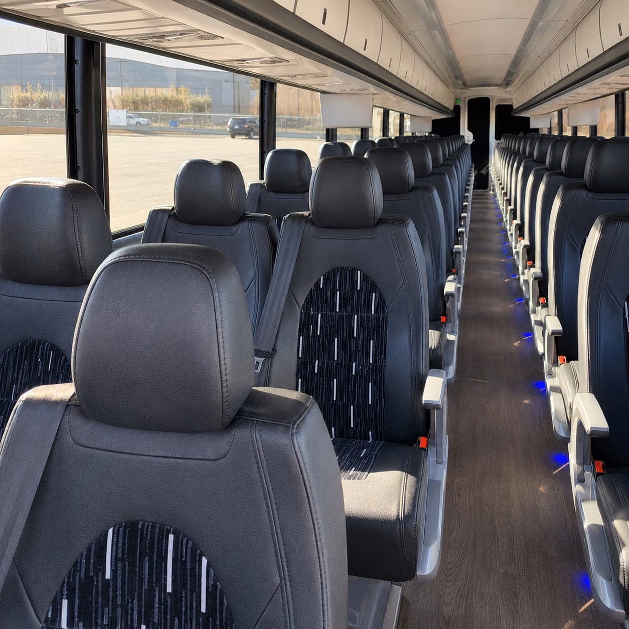 pasadena charter bus interior
